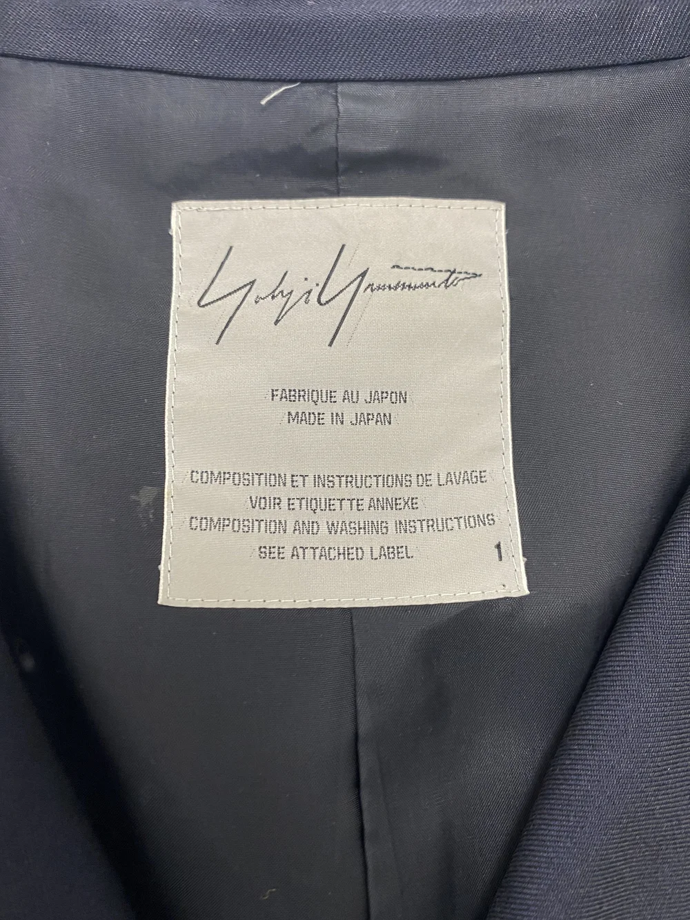 ジャケット・アウター Yohji Yamamoto Short Jacket Rounded Tag Yohji Yamamoto cutout loop jacket — JAMES VELORIA